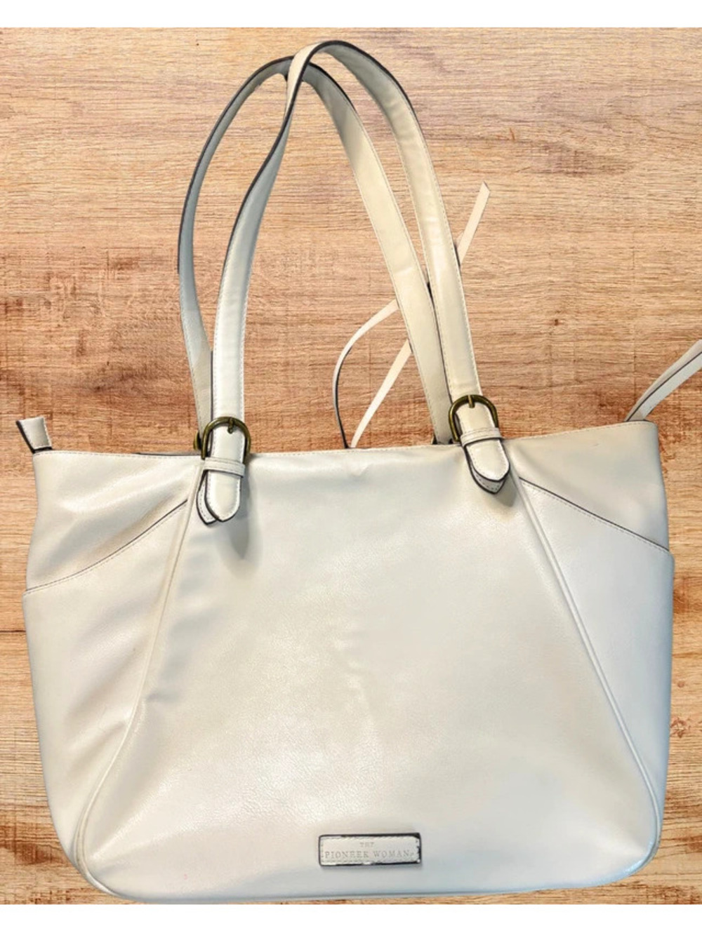The Pioneer Woman White 17" Large Tote Purse Shoulder Bag